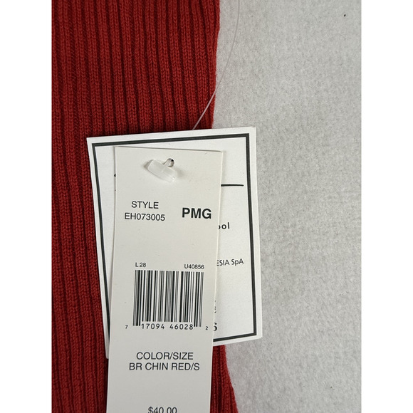 Pursuits,ltd woolmark Sleeveless Turtleneck Shirt Red Blouse Womens S Preppy Y2K - Picture 7 of 12